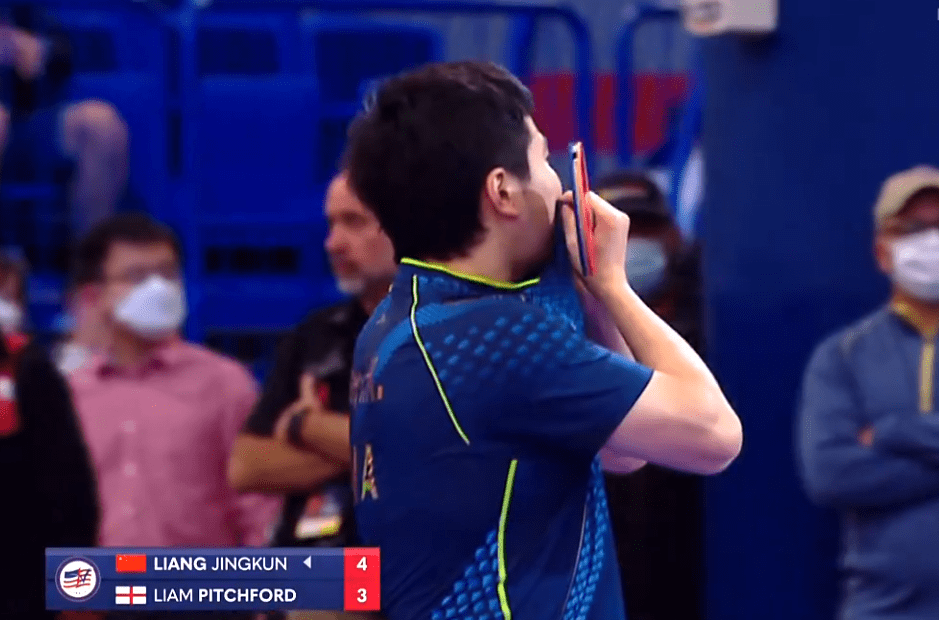 关于韩国队力克德国队，梁靖崑刷新纪录的信息